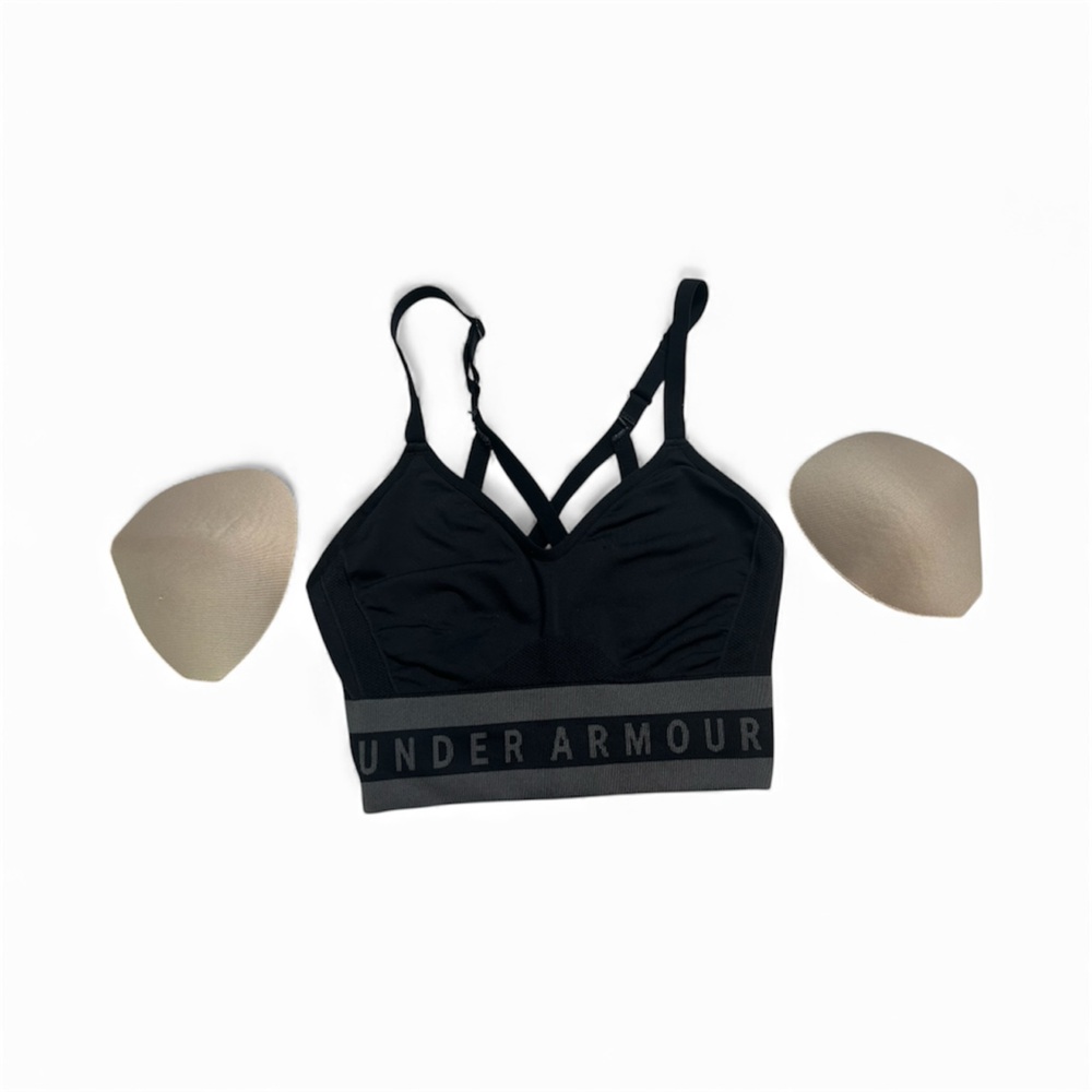 💪Under Armour Sports Bra Black and Gray Small size